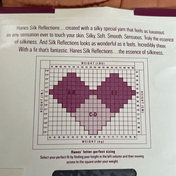 Vintage 1987 new in packaging Hanes Silk Reflections control top pantyhose - Picture 4 of 5